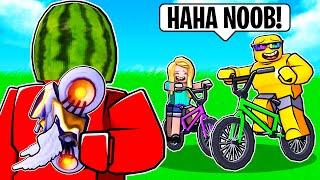 Pretending to be a NOOB in Roblox BIKE OBBY, Then used INSANE Bike!