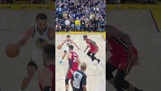 Steph Curry scores on Jimmy Butler, Kyle Lowry, and Bam Adebayo