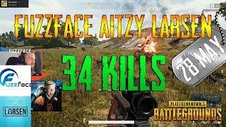 Fuzzface, Aitzy, Larsen | 34 Kills | PUBG