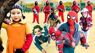 SUPERHERO's Story || Team Colorful Spider-Man VS Colorful SQUID GAME Team– Epic Showdown! ( Action )