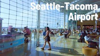 SEATTLE Tacoma Airport Terminals and Train  Walking Tour 2023