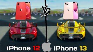 iPhone 12 VS iPhone 13 || Extreme Car Driving Simulator || #iphone #apple #shorts