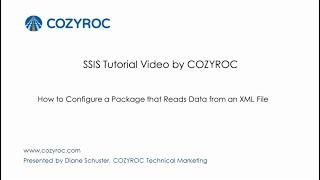 How to Load Data from an XML File. Tutorial video by #COZYROC #XML #SSIS #ETL