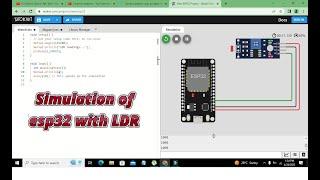 simulation of esp32 with LDR | simulation of esp32 with photo resistor