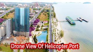 [4K] Drone footage of Otres Helicopter port Sihanoukville