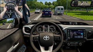 City Car Driving - Toyota HiLux SR5 [Steering wheel gameplay]