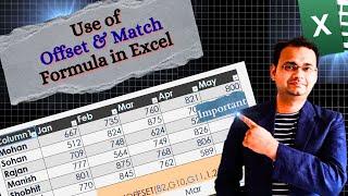 Use of Offset Formula & Match Formula in Excel