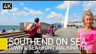 Southend on Sea City, Essex UK | Seafront and Centre virtual walking tour 4K 60fps