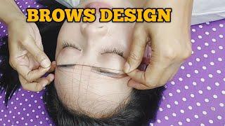 Brow Design || Cara Membuat Bingkai Alis Sangat Mudah Menggunakan benang