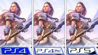 Horizon: Zero Dawn  | PS4 - PS4 Pro - PS5 | 60 FPS Patch Comparison & Framerate Test