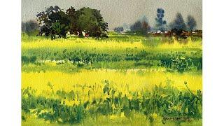 Watercolor Landscape Painting Tutorial | Watercolour Demo by Shahanoor Mamun