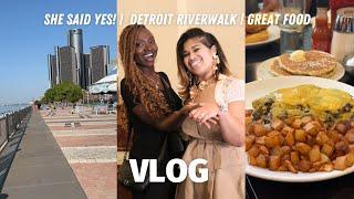 It Happened Surprise Engagement! + Detroit Riverwalk with Friends Vlog