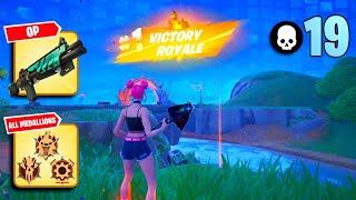 High Elimination Solo Win Gameplay | ALL MEDALLIONS | Fortnite Chapter 5 Season 3 Zero Builds