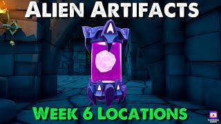 All Alien Artifact Locations Week 6 - Fortnite Season 7 Kymera Upgrades