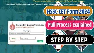 HSSC CET Mains Form Fill Up Step By Step | Hssc Cet New Update | HSSC CET Form complete Process