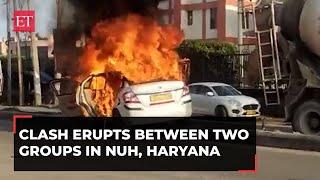 Violent clash erupts between two communities in Haryana's Nuh district