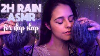 2H RAIN ASMR for Deep SLEEP  Closeup Slow Whispering  You can close your eyes