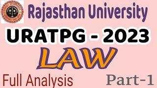 Rajasthan University PG Entrance Exam Paper 2023( URATPG -2023)