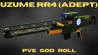 UZUME RR4 (ADEPT) PVE God Roll - Random Roll Guide - Solar Sniper Riffle - Destiny 2