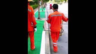 The pedestrian edge is marked Good tools and machinery make work easy