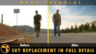 NUKE TUTORIAL :- Sky Replacement In Full Detail || Spectra FX Hub ||