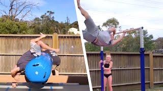 Le duo père-fille inspire Internet avec un défi de gymnastique hilarant