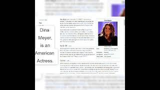 Dina Meyer is an American actress. ... She began her career appearing in a recurring role on the Fo