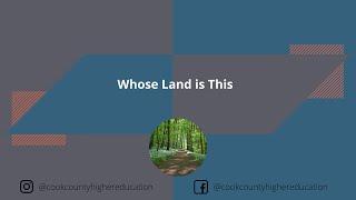 Whose Land is This