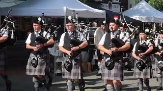 White Hackle Pipes & Drums - Marsch durch die Fußgängerzone Süchteln