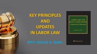 KEY PRINCIPLES & UPDATES IN LABOR LAWS