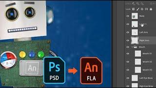 Adobe Animate: How to import Photoshop file into Adobe Animate