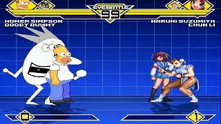 [MUGEN] Homer Simpson & Dooby Dummy vs Haruhi Suzumiya & Chun-Li