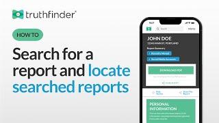 How to Search for a Report on TruthFinder