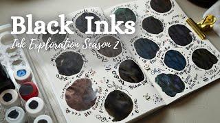  15 Black Fountain Pen Inks  | Season 2 Ink Exploration No. 1