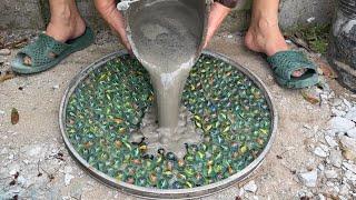 Amazing Creation from Cement and 1000 Glass Marbles // DIY table - Unique & Easy