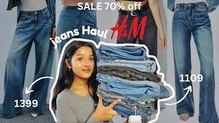 H&M High waist Jeans Haul starting Rs 1109 |  ,straight fit ,boot cut, curvy fit #highwaistedjeans