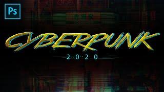 Cyberpunk Text Effect in Photoshop | 2020