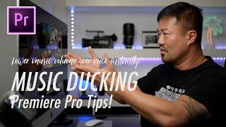 Instantly lower music volume over voice with Music Ducking in Premiere Pro