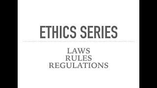 ETHICS SERIES for UPSC Mains || Civil services || IAS - What are Laws, Rules, Regulations