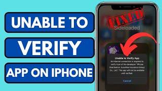 How To Fix Unable To Verify App on iphone | An internet Connection is required