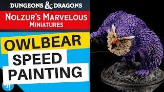 How To Paint A D&D Owlbear | Wizkids Nolzur's Marvelous Miniatures