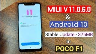 Android 10 & MIUI V11.0.6.0 Stable Update For Poco F1, Bug's Fix & Security patch Poco F1 Update