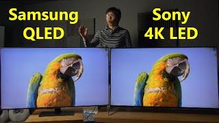 Samsung QLED vs Sony 4K LED TV Comparison (Upscaling, HDR, Game Mode)