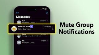 How to Silence or Mute Group Text Notifications on an iPhone?