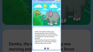 Reading story, The elephant and his friend Part 1 #story #truyentienganh #tienganhchobe