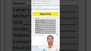 Excel Amazing Hacks | Enquiry Form in Excel | #excel #shorts