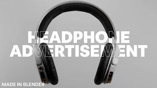 I created a Headphone Ad in Blender