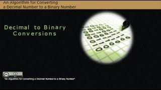 An Algorithm for Converting a Decimal Number to a Binary Number