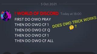 DISCORD OWO TRICK WORKS OR NOT  ? #OWOTRICK #discordtrick