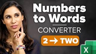 Convert NUMBERS to WORDS in Excel | No VBA (free file included)